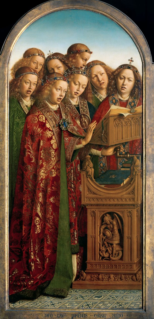 Singing Angels by Hubert & Jan van (1390 1441) Eyck