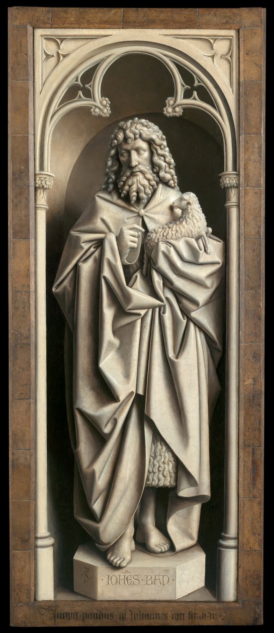 St. John the Baptist, from the exterior of the left wing of The Ghent Altarpiece by Hubert & Jan van (1390 1441) Eyck