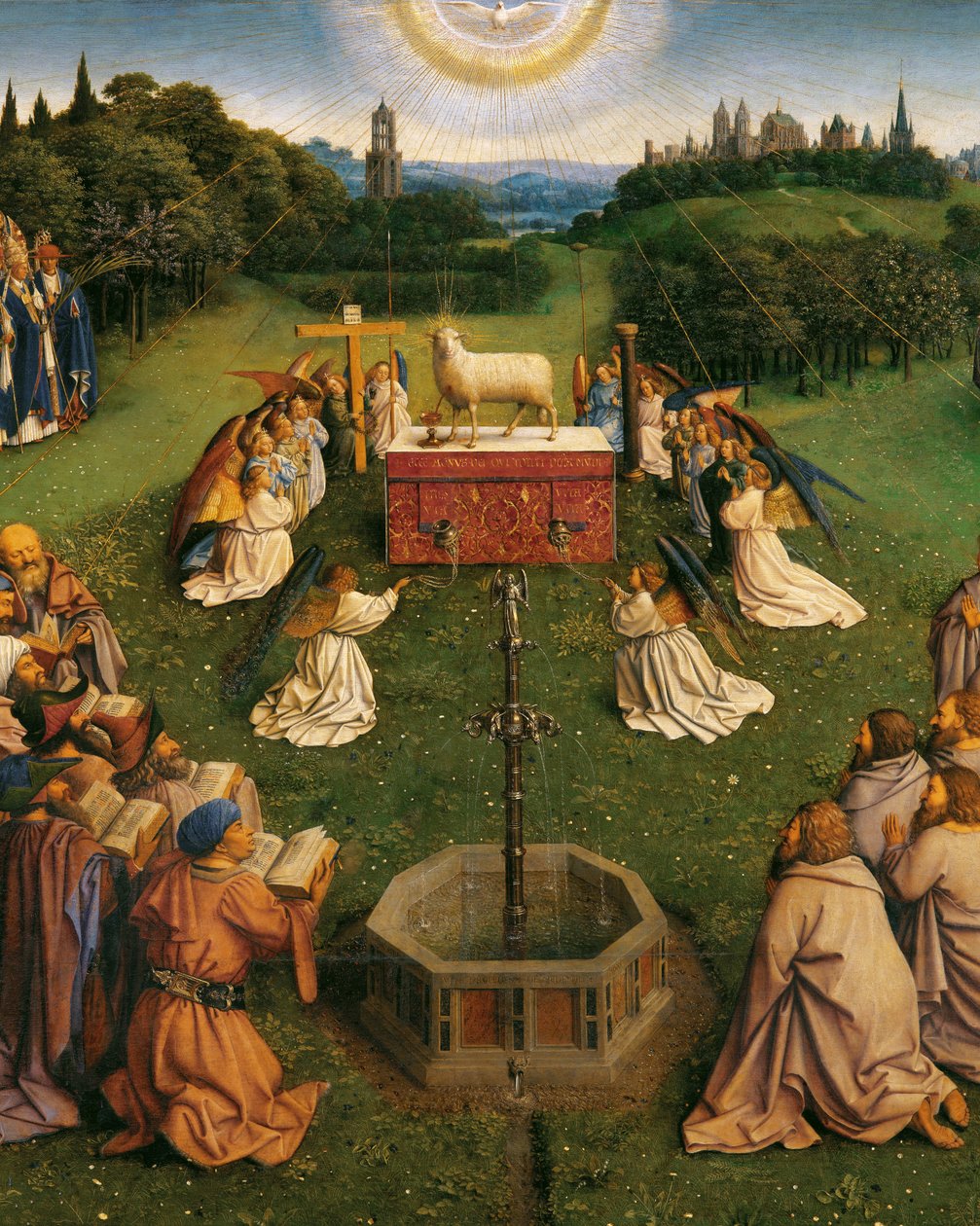 The Adoration of the Mystic Lamb (detail) by Hubert & Jan van (1390 1441) Eyck