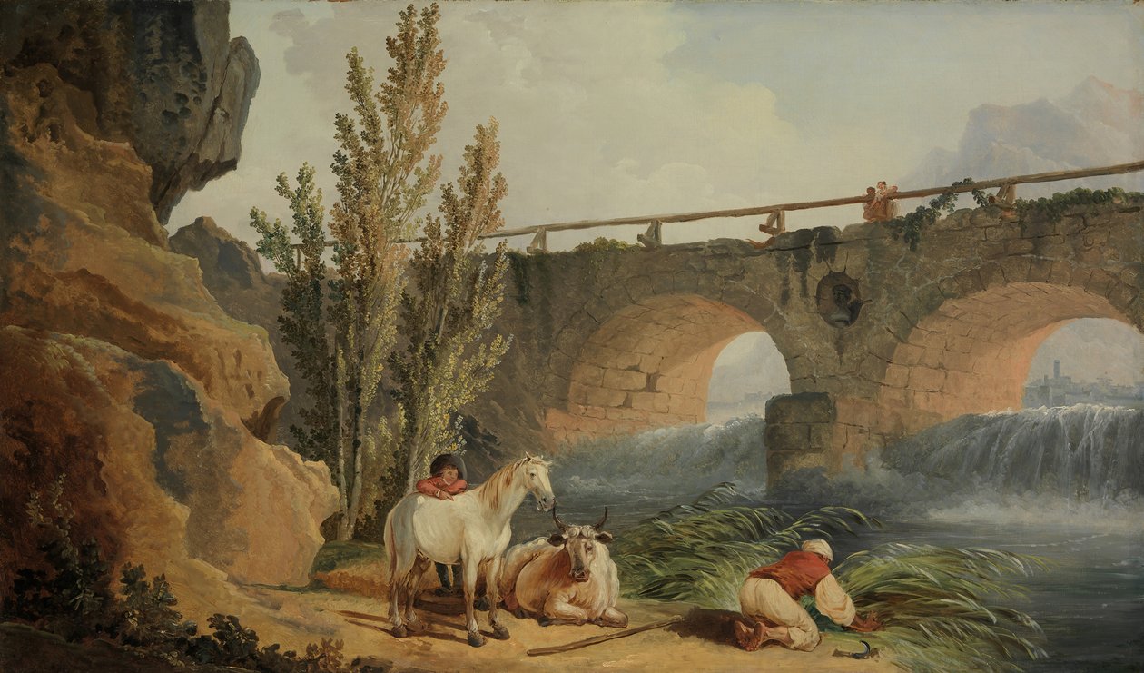 Bridge over a Cascade by Hubert Robert