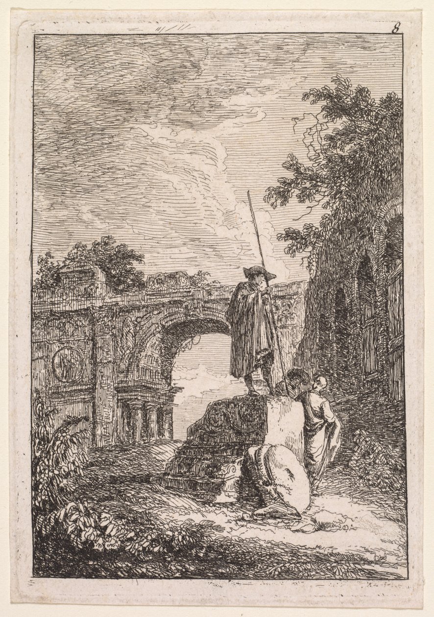 Les Soirées de Rome: The Triumphal Arch, 1763-1764 by Hubert Robert
