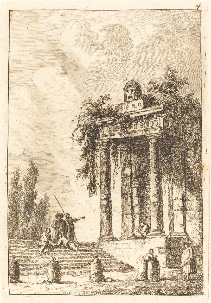 Steps to the Four Landmarks by Hubert Robert