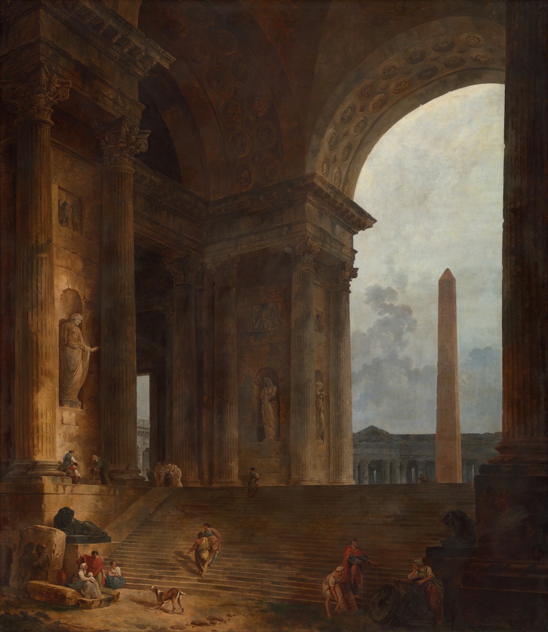 The Obelisk, 1787-88 by Hubert Robert