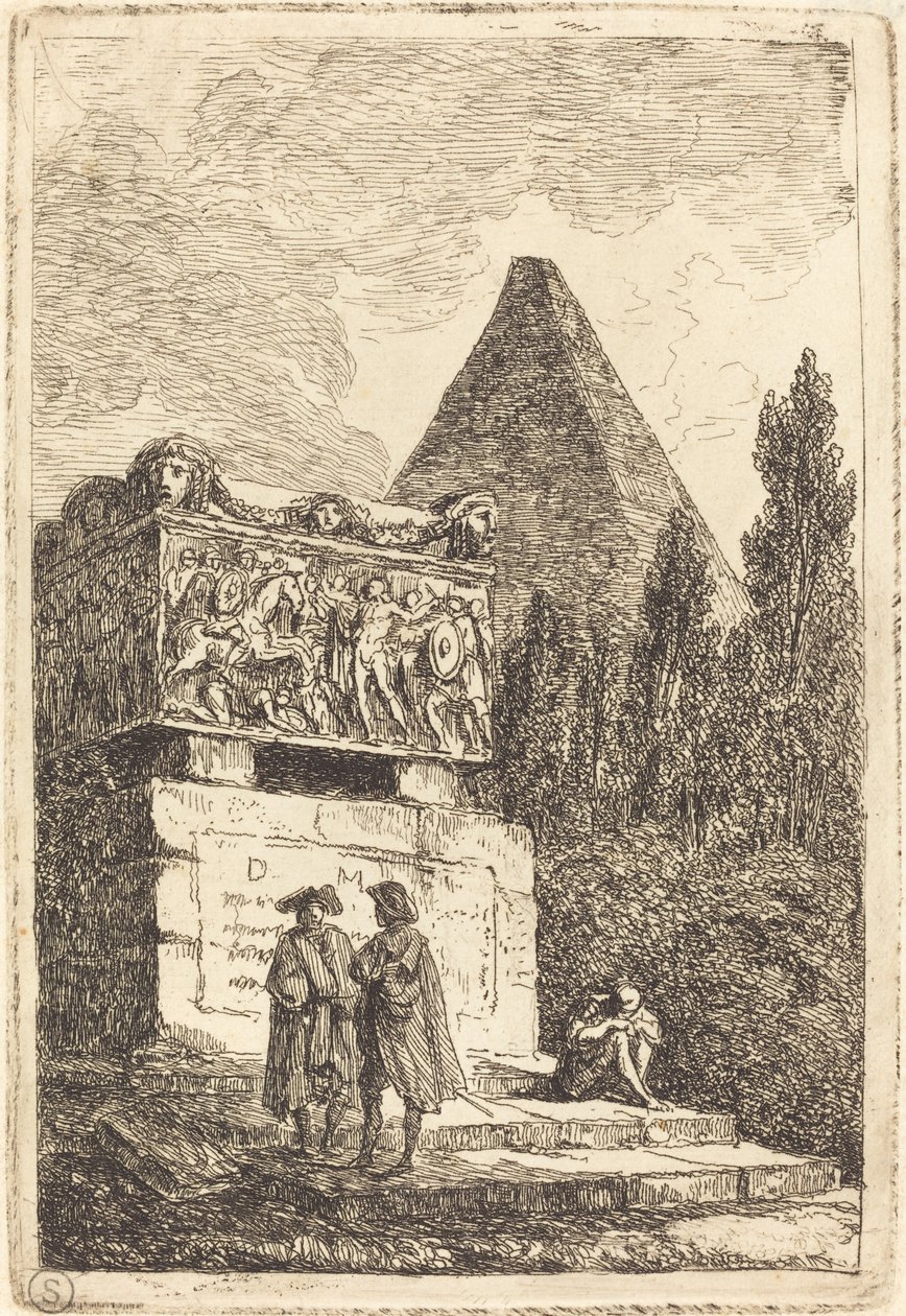 The Sarcophagus by Hubert Robert