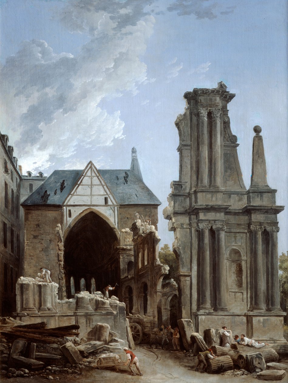 The Demolition of the Church of the Feuillants, 1805 by Hubert Robert