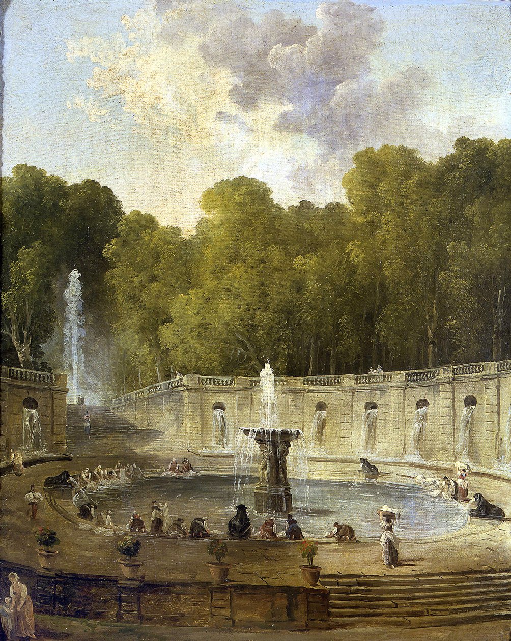 Washerwomen in a Park by Hubert Robert