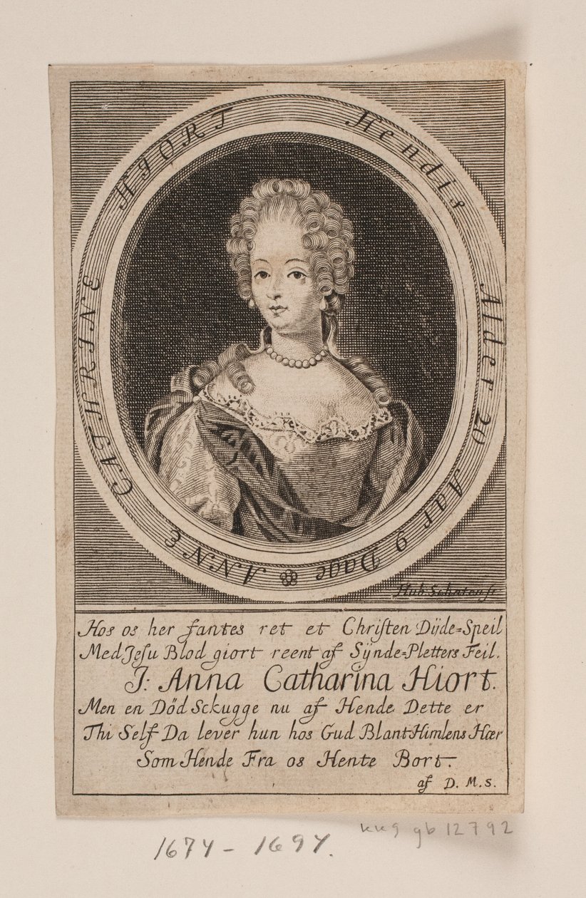 Anna Catharina Hjort by Hubert Schaten