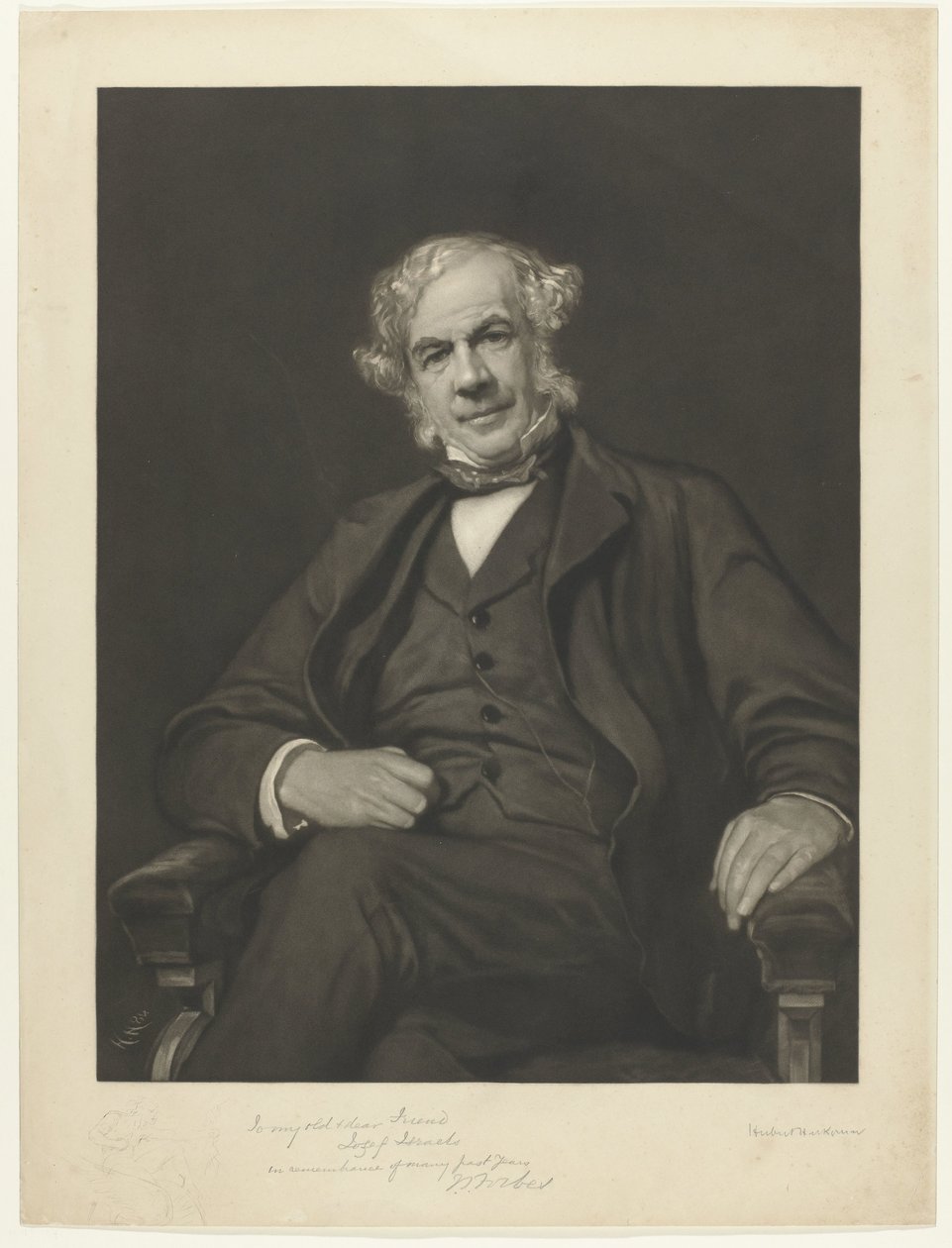 Portrait of James Staats Forbes by Hubert von Herkomer (signed by artist)