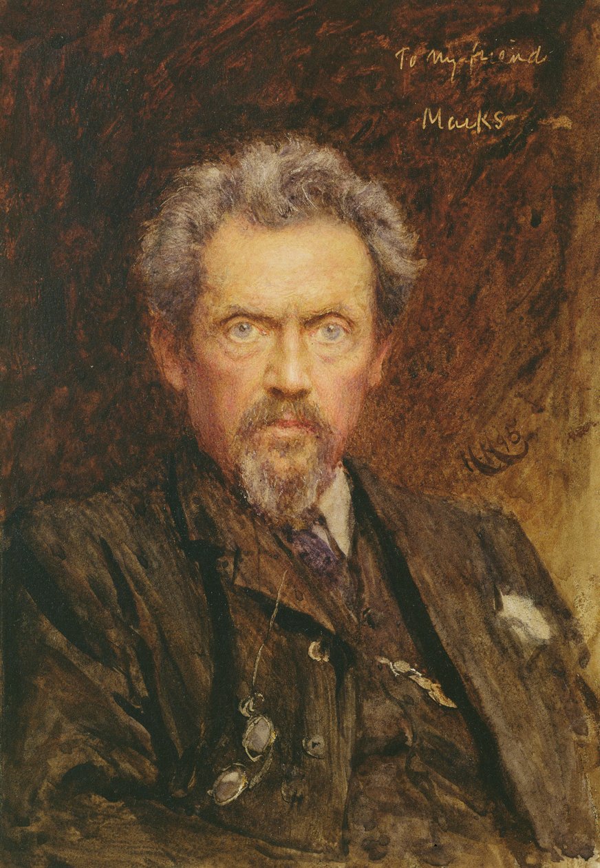 Portrait of Henry Stacy Marks (1829-98) 1890 by Hubert von Herkomer