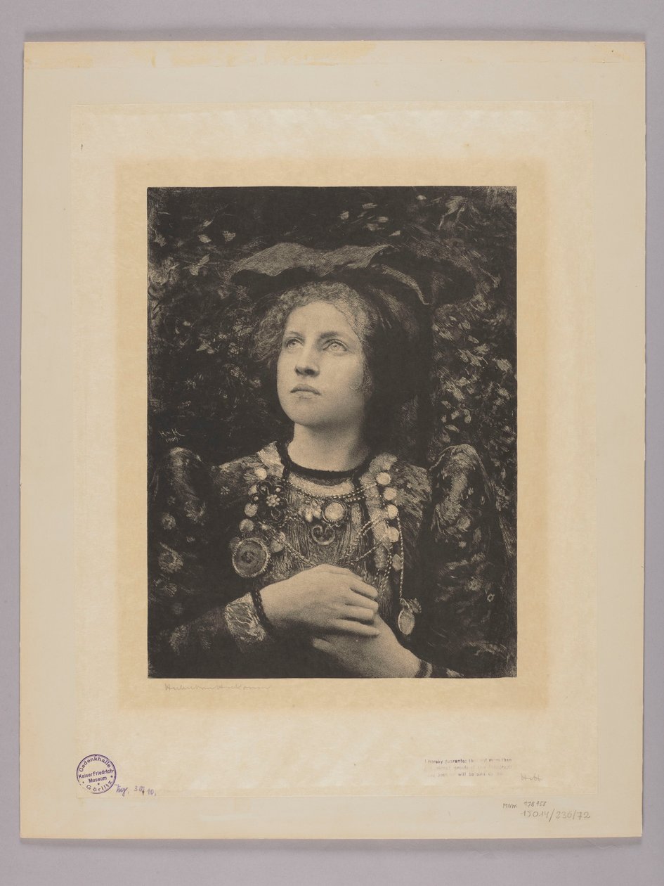 Portrait of a Girl in Decorative Costume by Hubert von Herkomer