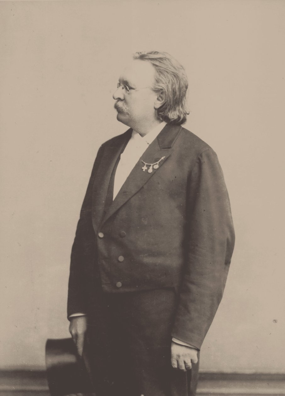 Portrait of the organist and composer Edmund Kretschmer, 1830-1908 by Höffert