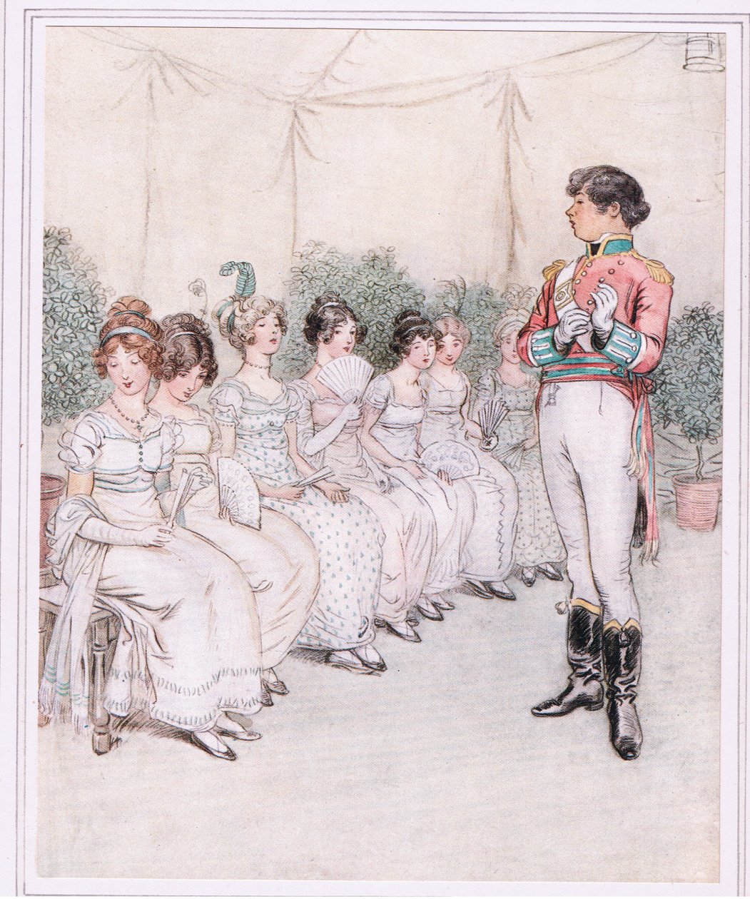 Ensign Blades Appears, Frowning and Charlotte Ventures to Touch His Sleeve by Hugh Thomson