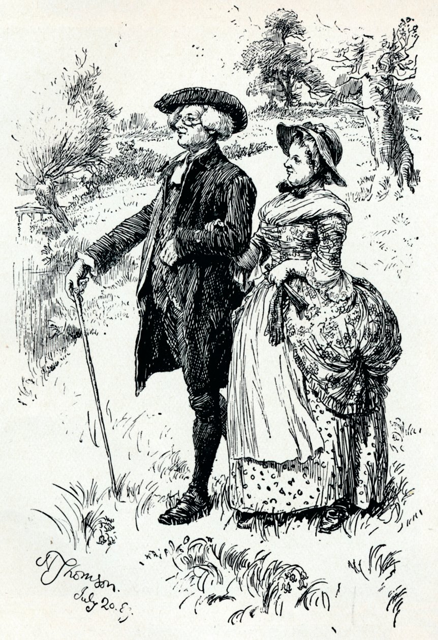 An Illustration from The Vicar of Wakefield, 1889 by Hugh Thomson