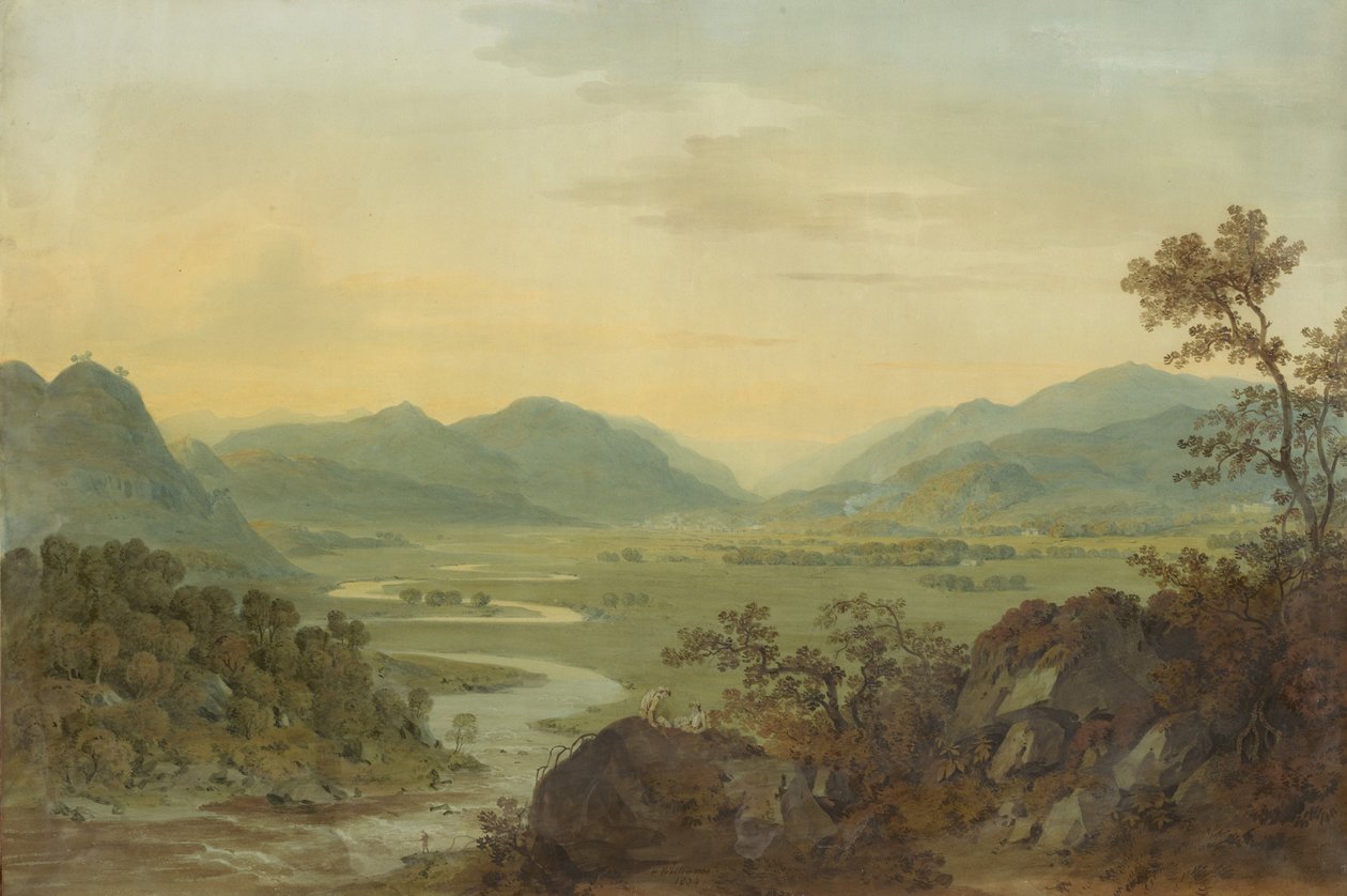 Carne River from Loudoun Castle, Ayrshire by Hugh William Williams