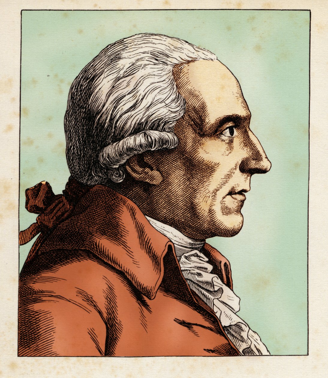 Christian Garve (January 7, 1742 - December 1, 1798), 1854 (Engraving) by Hugo Bürkner