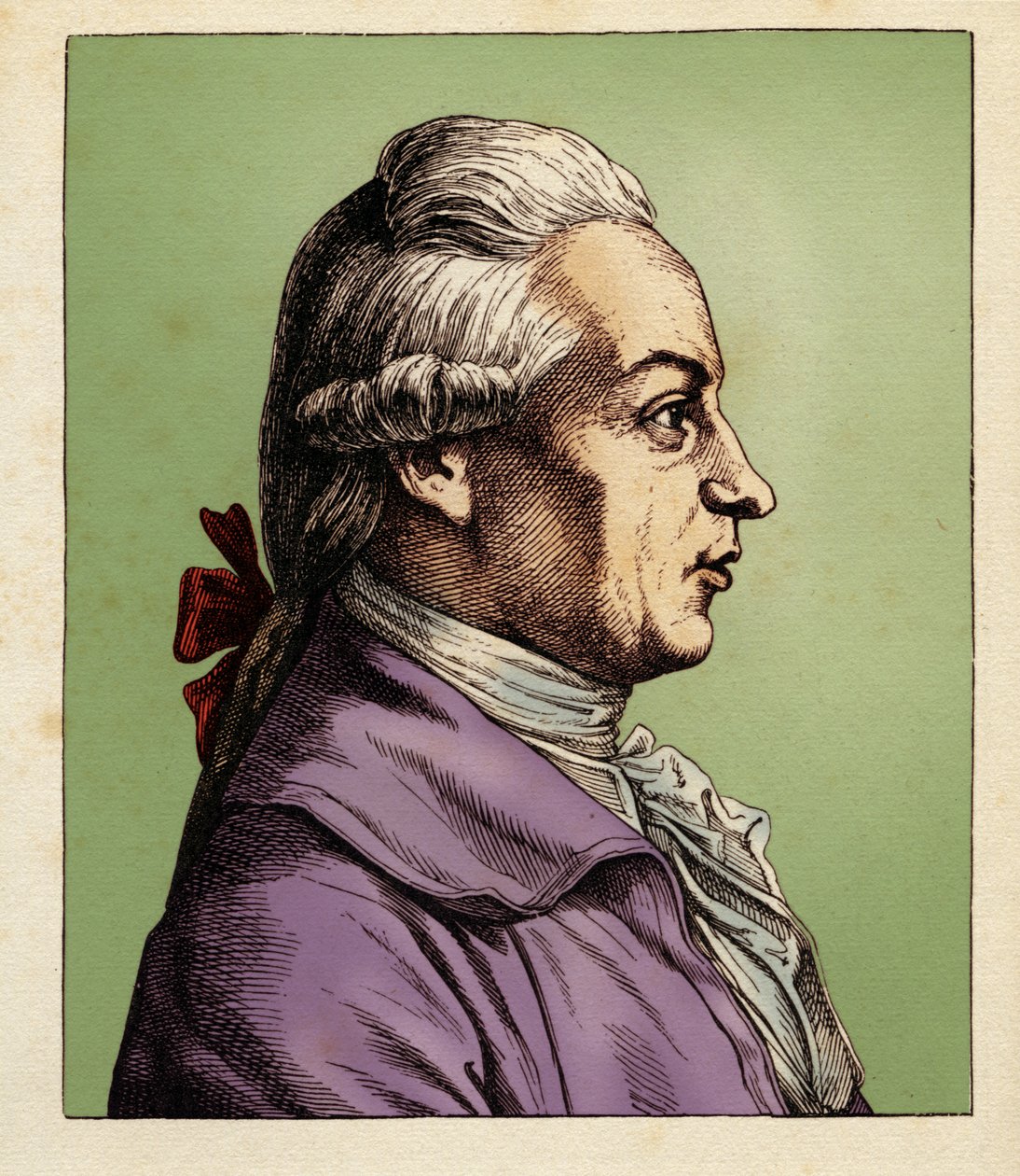 Johann Wilhelm von Archenholz (engraving) by Hugo Bürkner