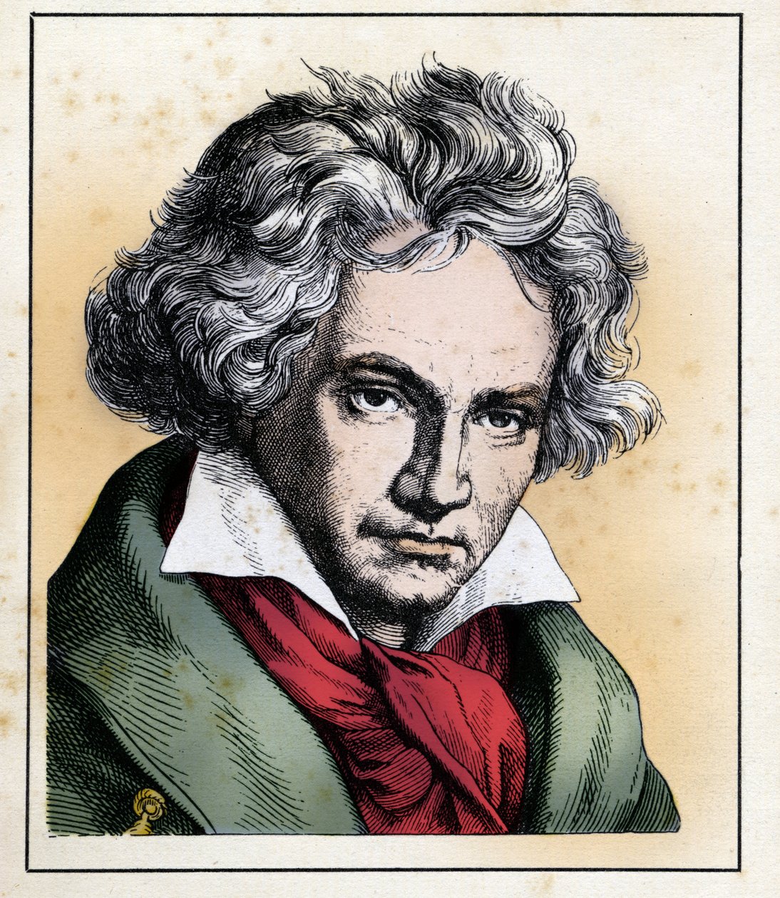Portrait of German composer and pianist Ludwig Van Beethoven by Hugo Bürkner