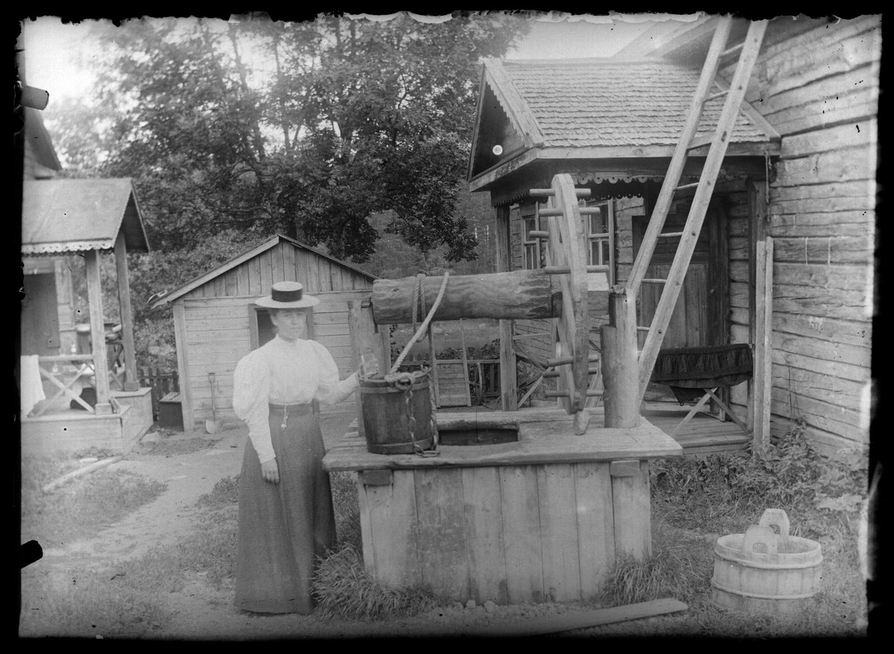 Else von Harten at the Well by Hugo Simberg