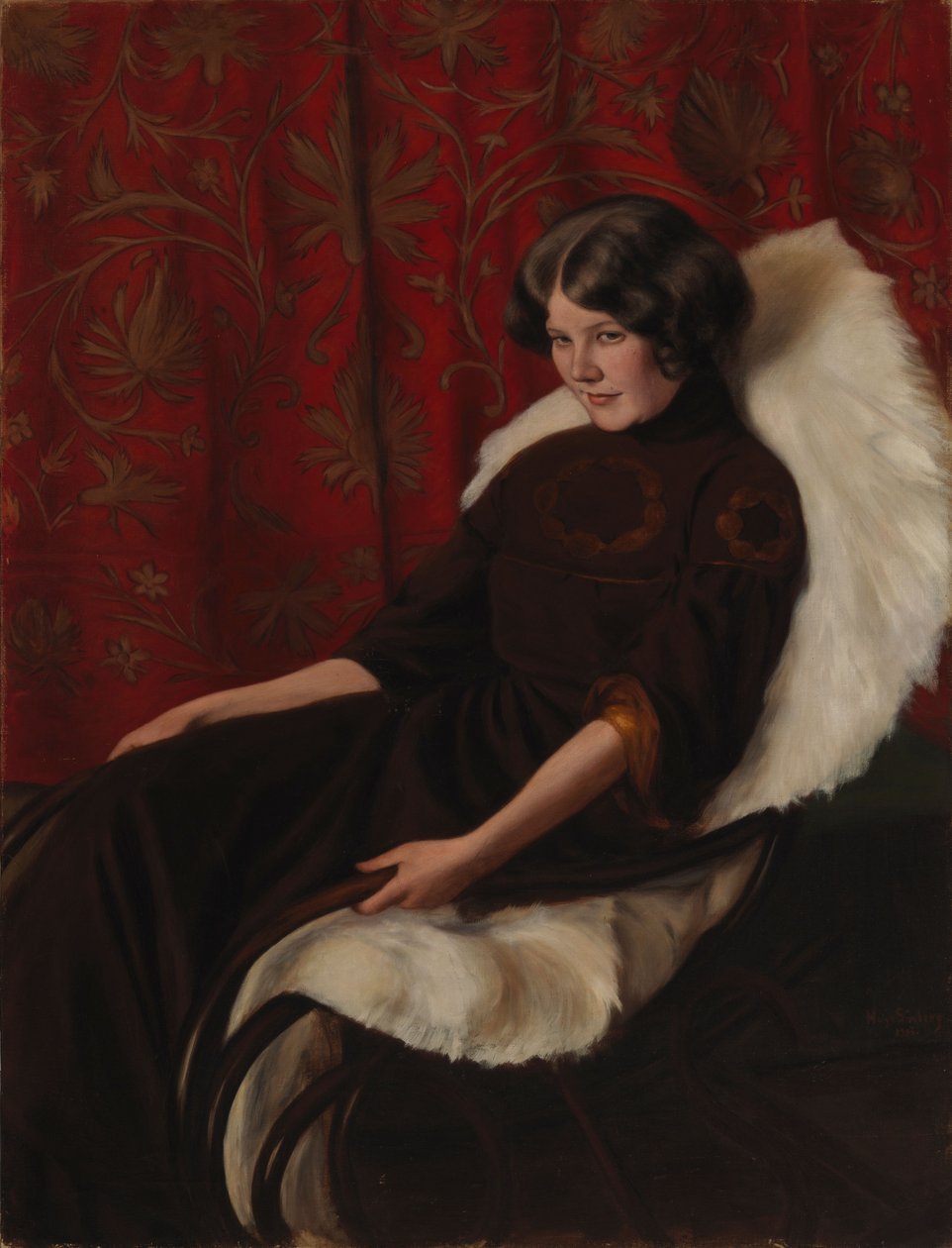 In the Rocking Chair, Anni Bremer by Hugo Simberg