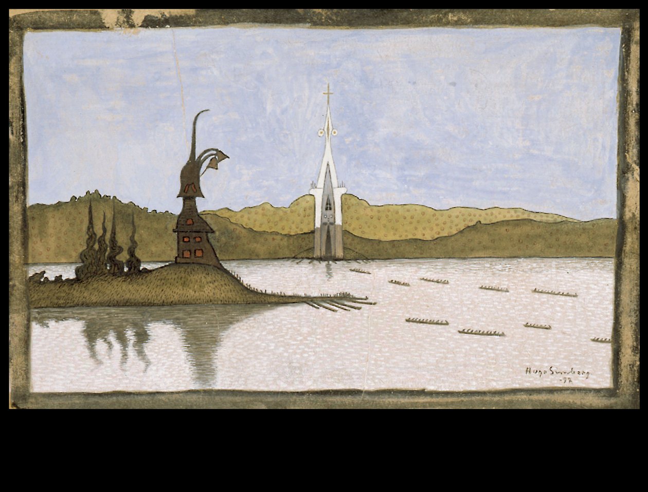 The Two Churches by Hugo Simberg