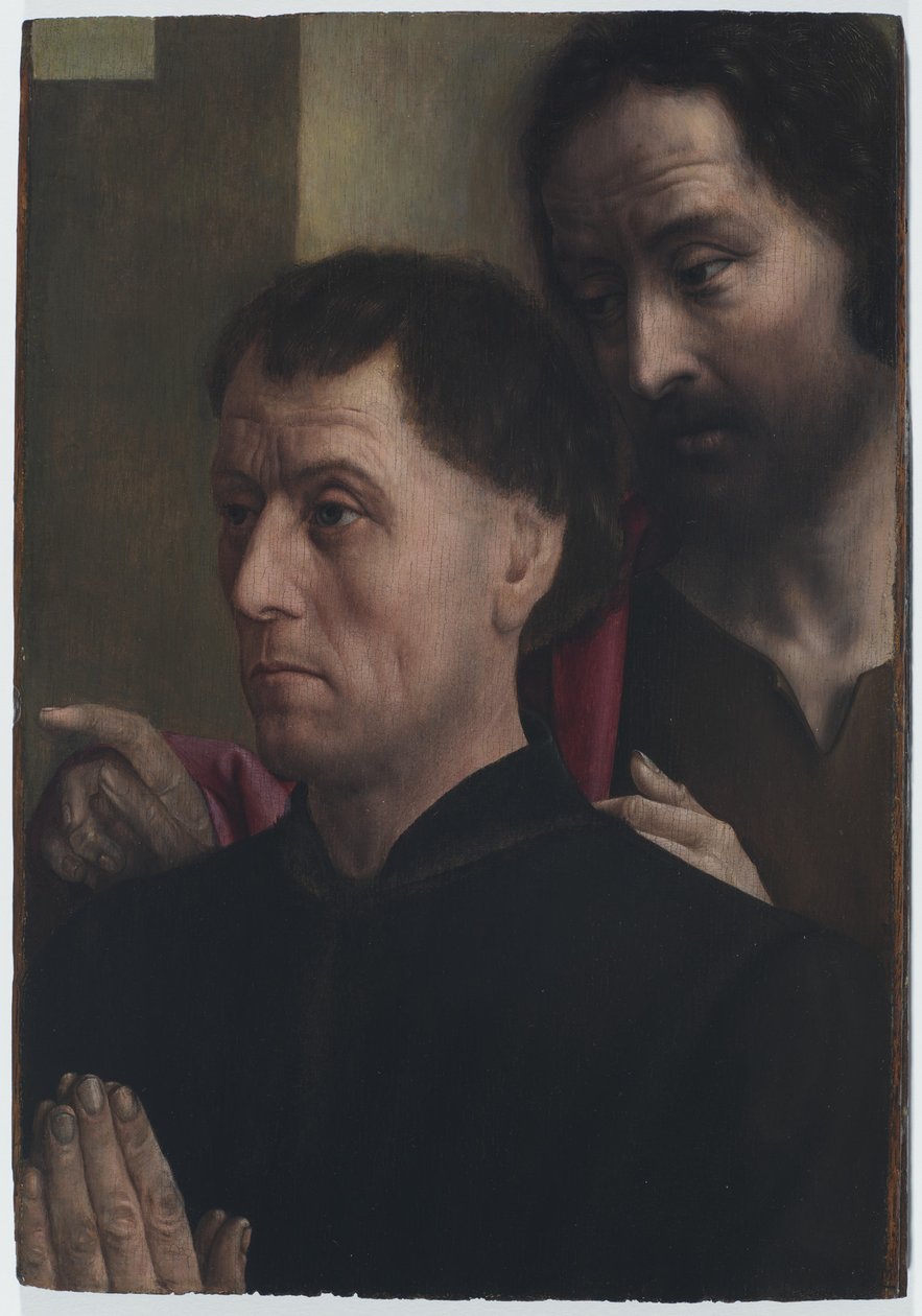 Portrait of a Man at Prayer with Saint John the Baptist by Hugo van der Goes