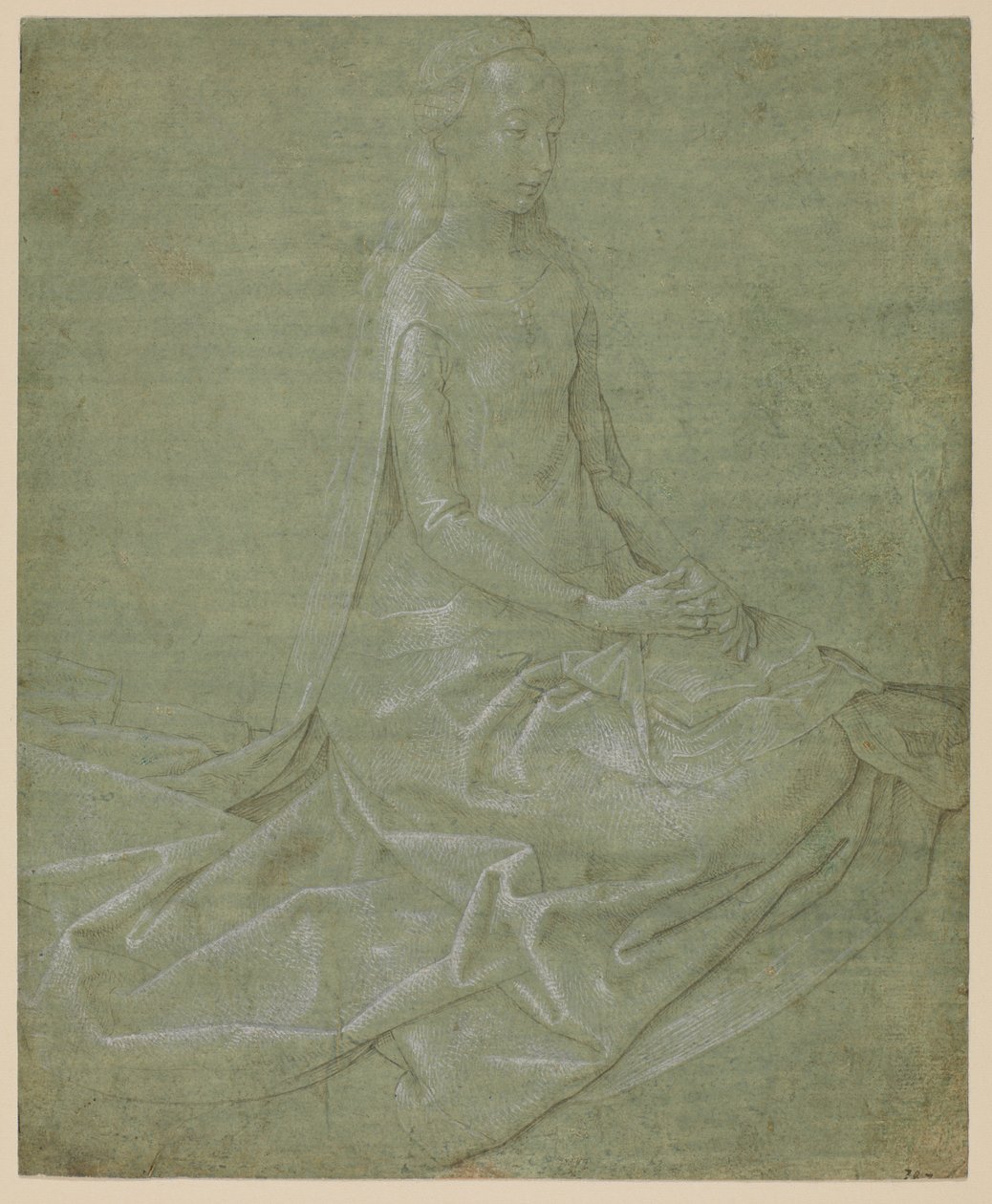 Seated Female Saint by Hugo van der Goes