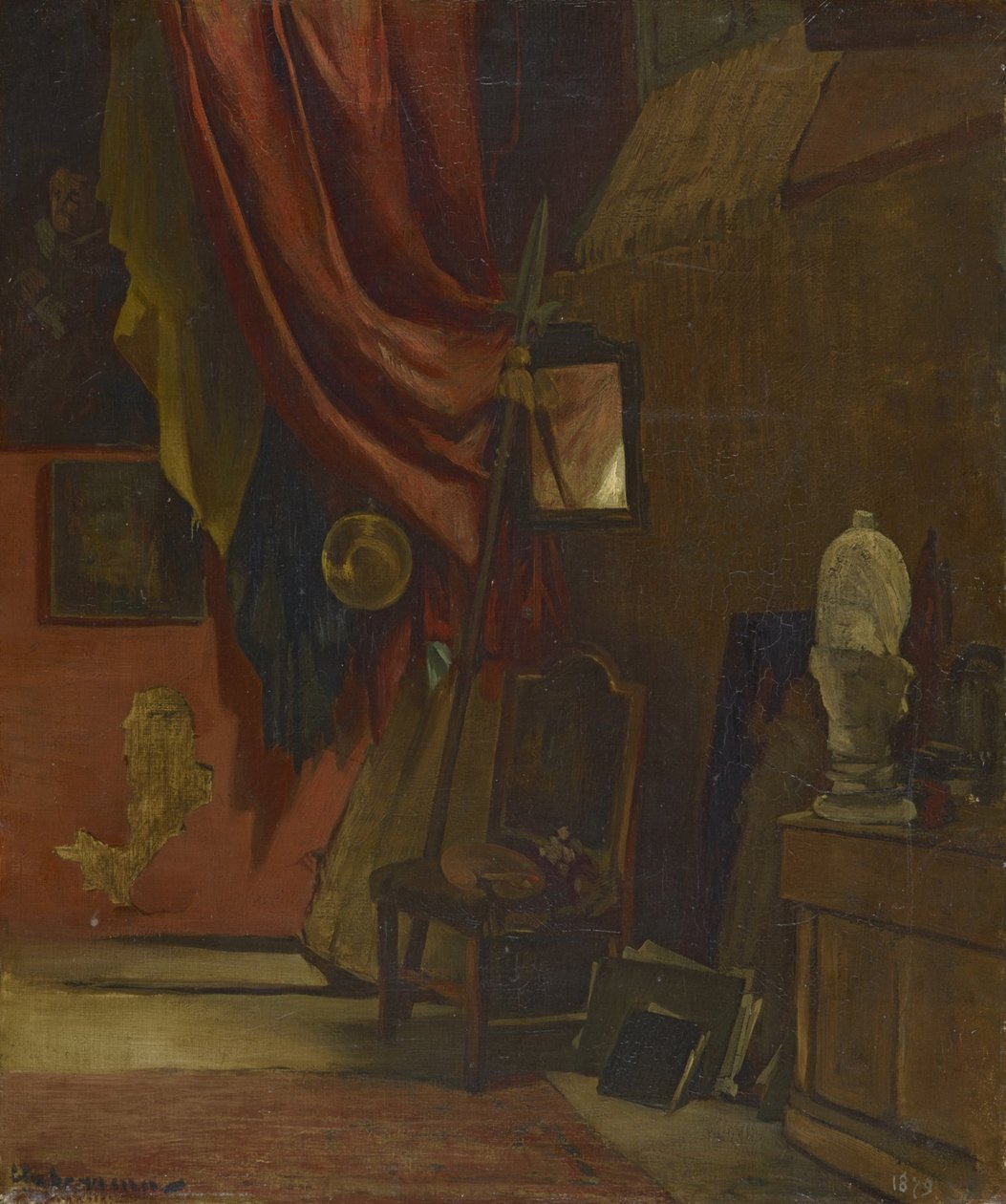 In the Studio by Hugo von Habermann