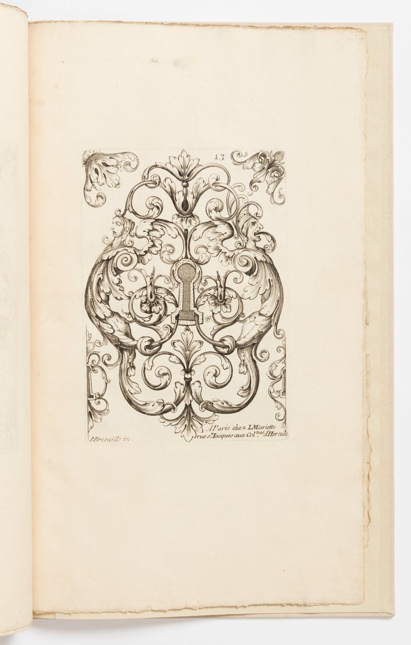 Plate 13, from Various Designs for Locksmiths by Hugues Brisville