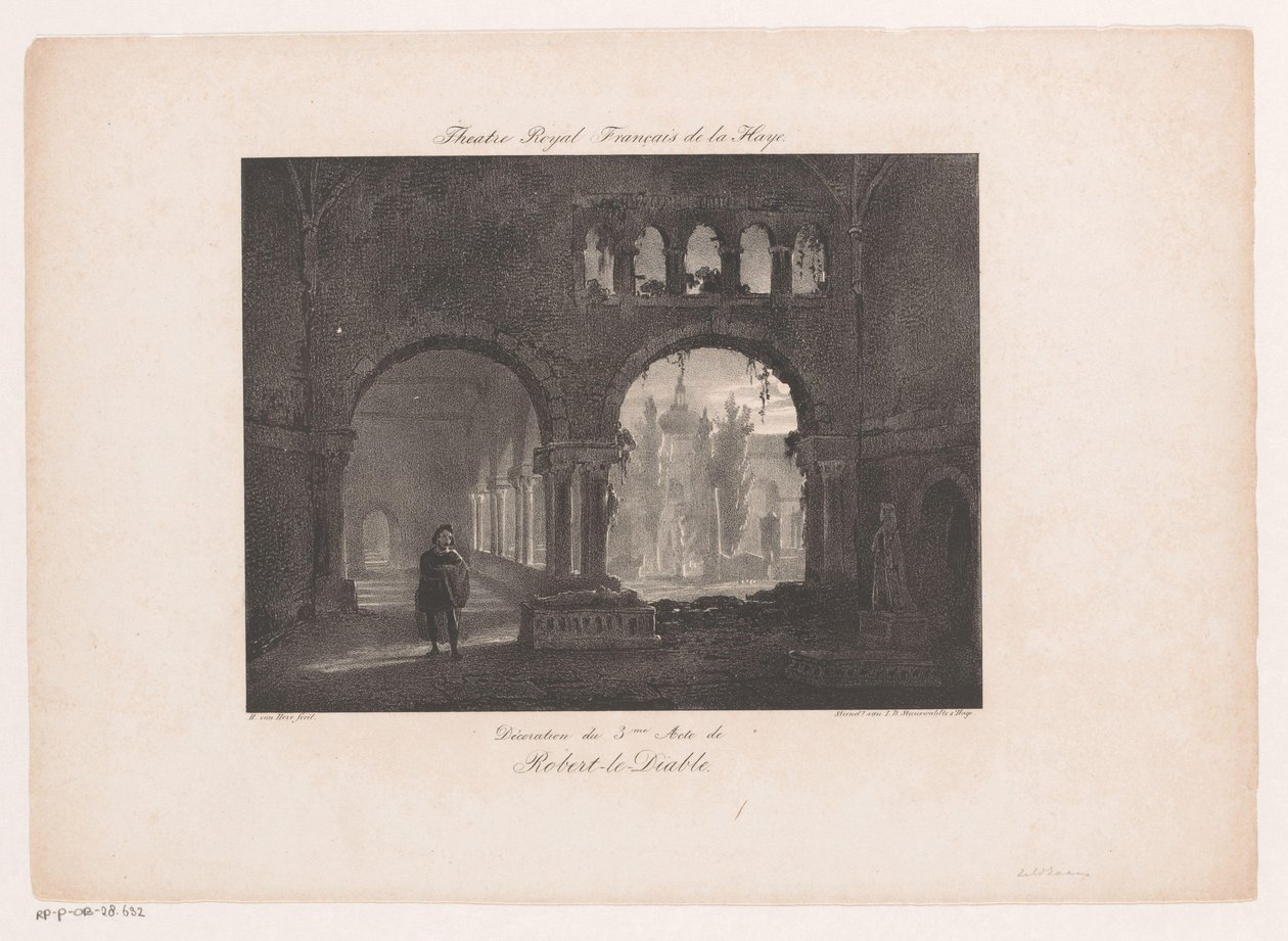 Stage Set for the Opera Robert le Diable by Huib van Hove Bz