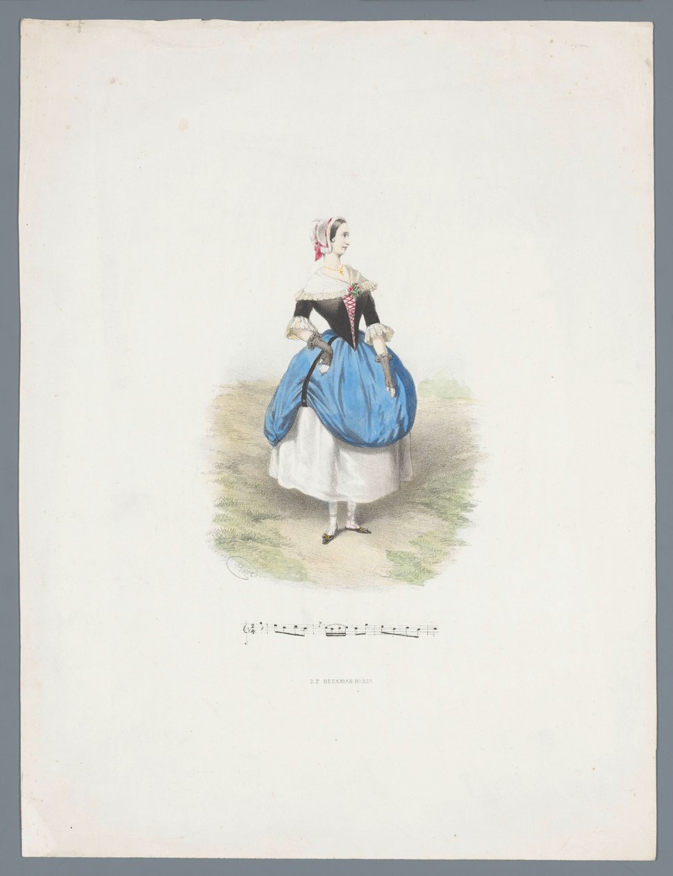 Woman in Historical Costume by Huib van Hove Bz