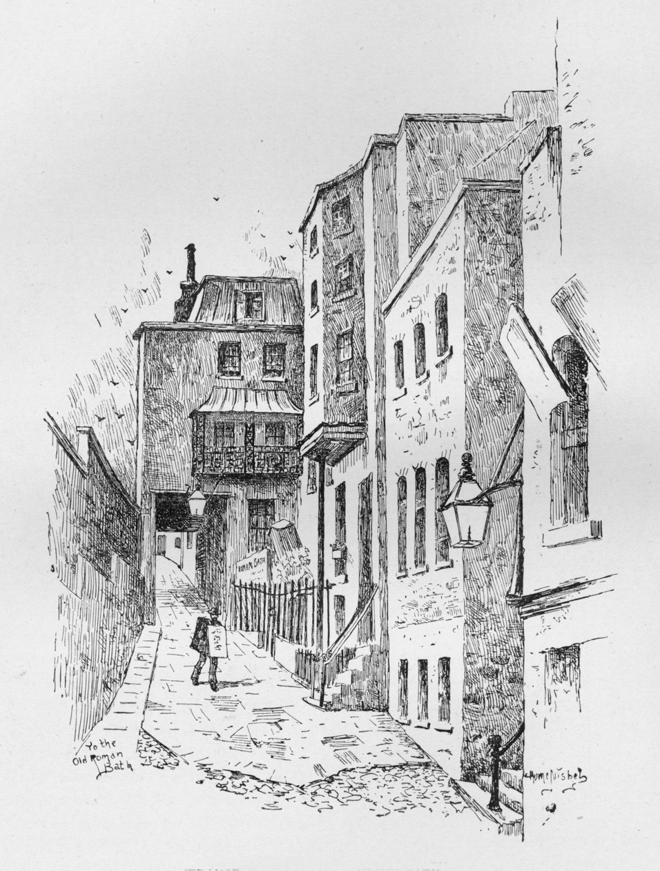 Entrance to the Roman Bath, 1890 by Hume Nisbet