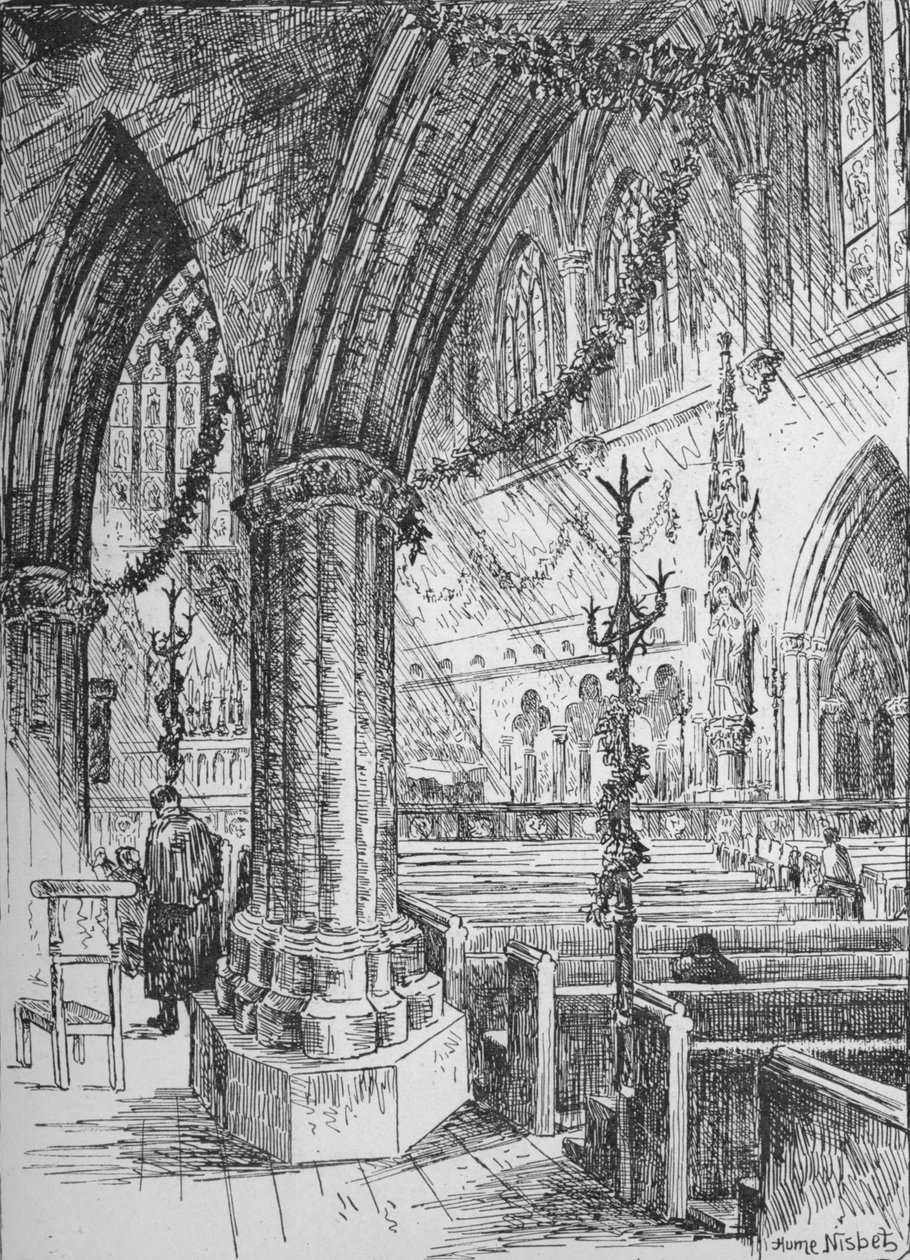 The Sanctuary, Farm Street, 1890 by Hume Nisbet