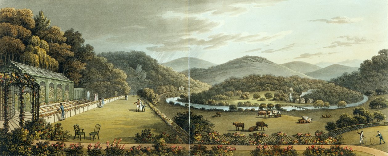 General View from the South and East Fronts of the Cottage at Endsleigh, Devon, from 