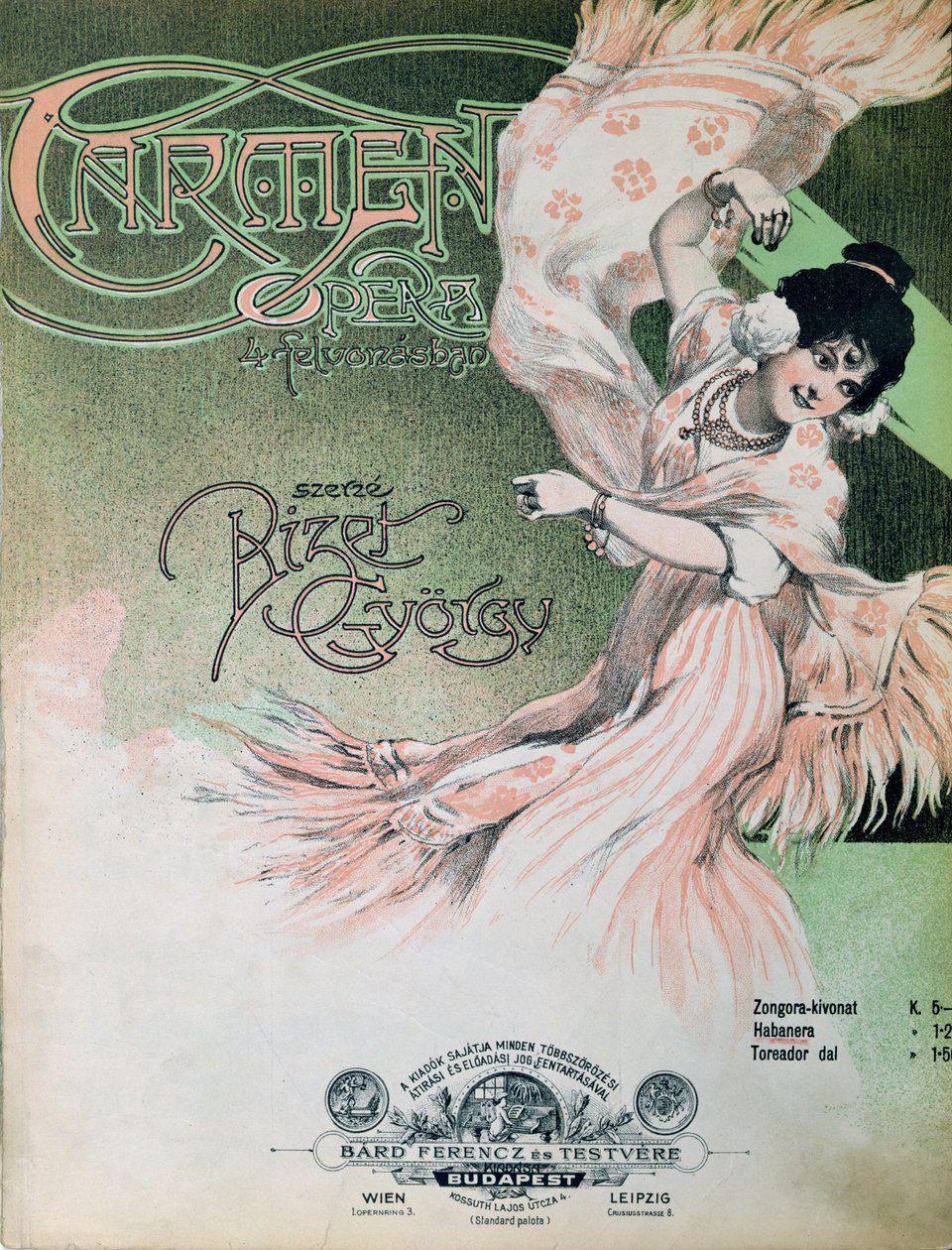 Front cover for the score 