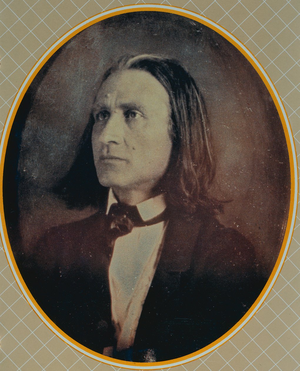 Reproduction of a daguerrotype of Franz Liszt (1811-86) taken c.1856 by Hungarian School