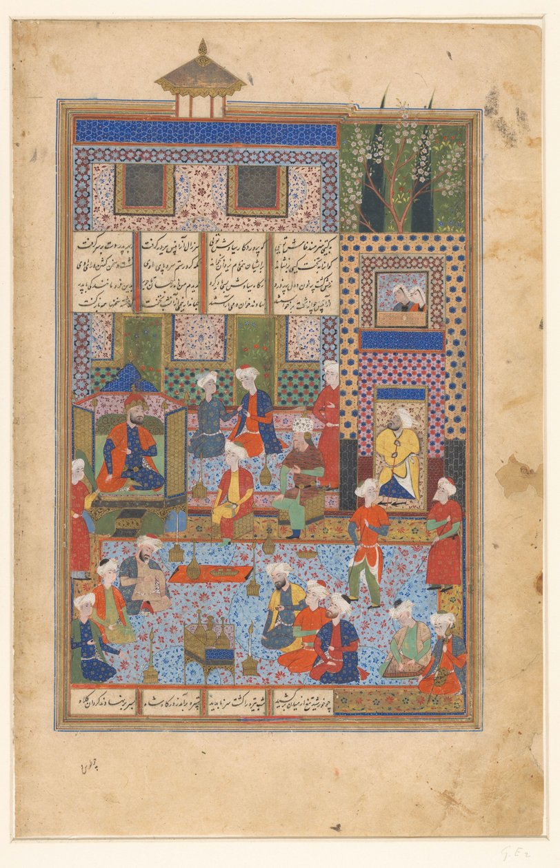 Rustam Bids Farewell to Shah Kai Khusrau by Husain Mirza Baiqara van Herat (manner of)