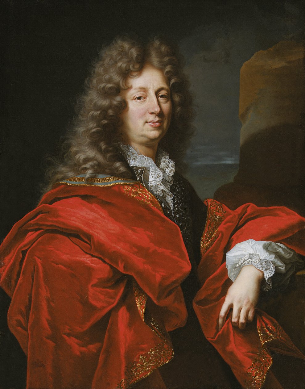 Portrait of a gentleman by Hyacinthe Francois Rigaud
