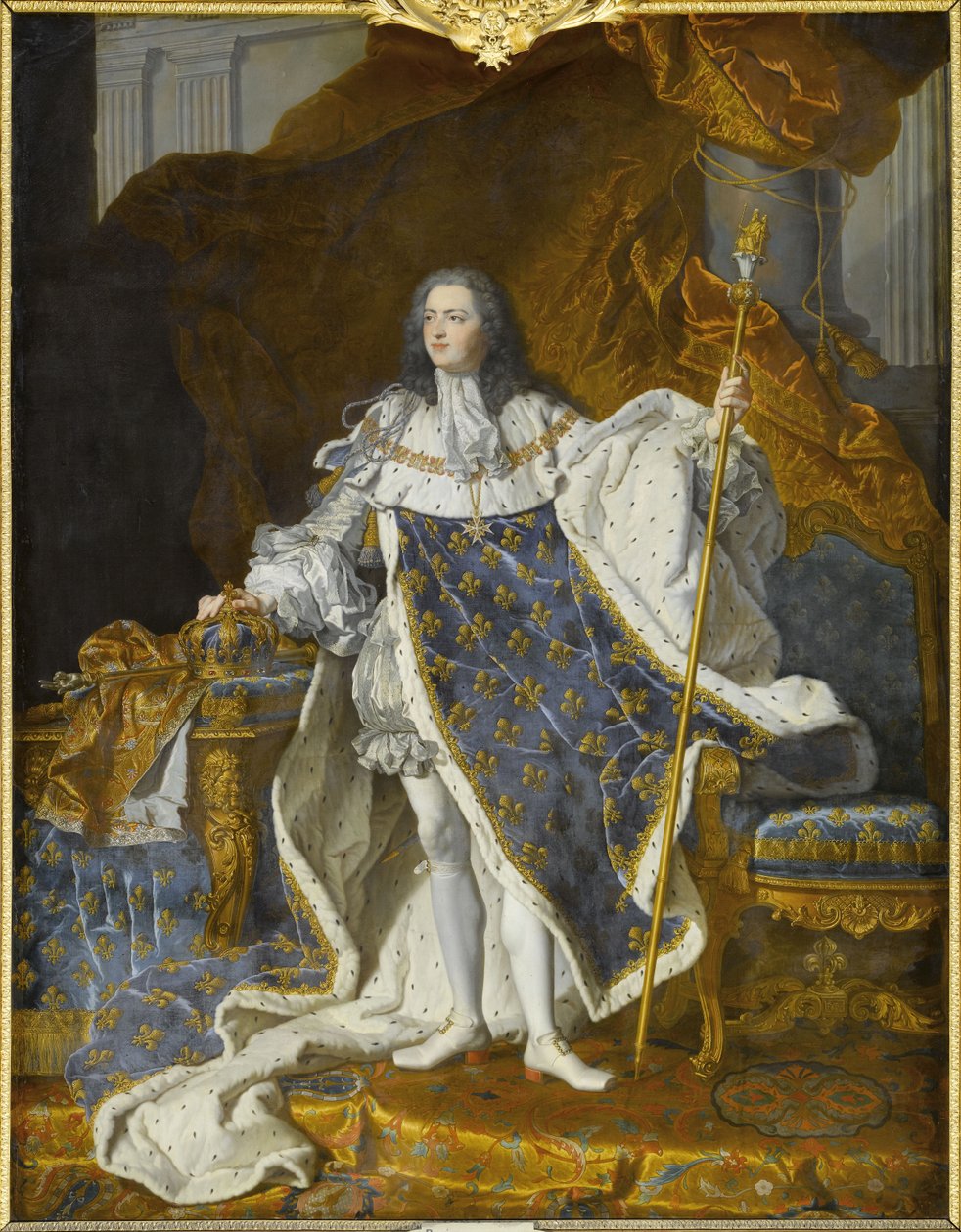 Portrait of Louis XV in His Royal Costume by Hyacinthe François Honoré Rigaud