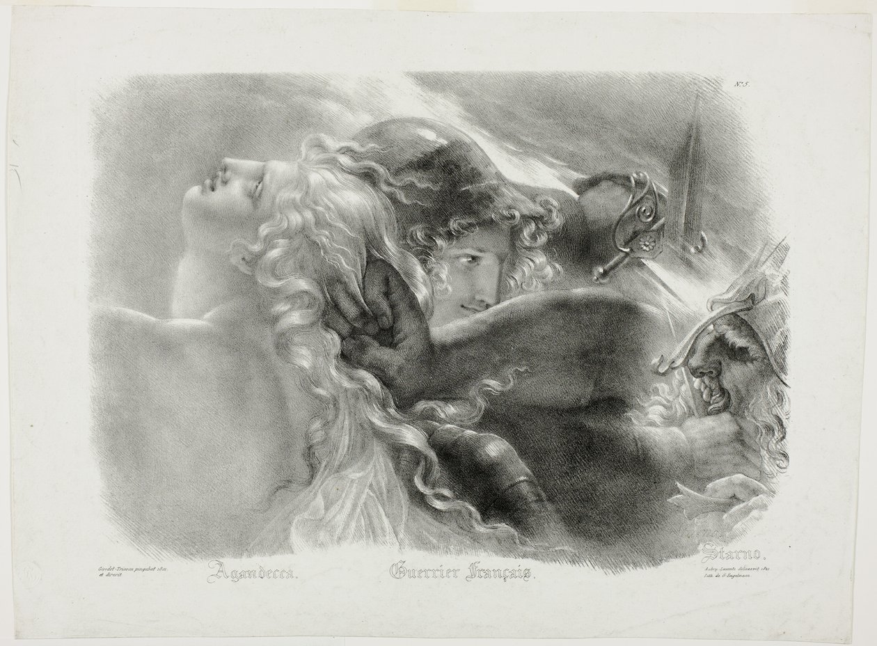 Agandecca, French Warrior, Starno, after The Apotheosis of French Heroes Who Died for Their Country during the War for Liberty by Hyacinthe Louis Aubry Lecomte