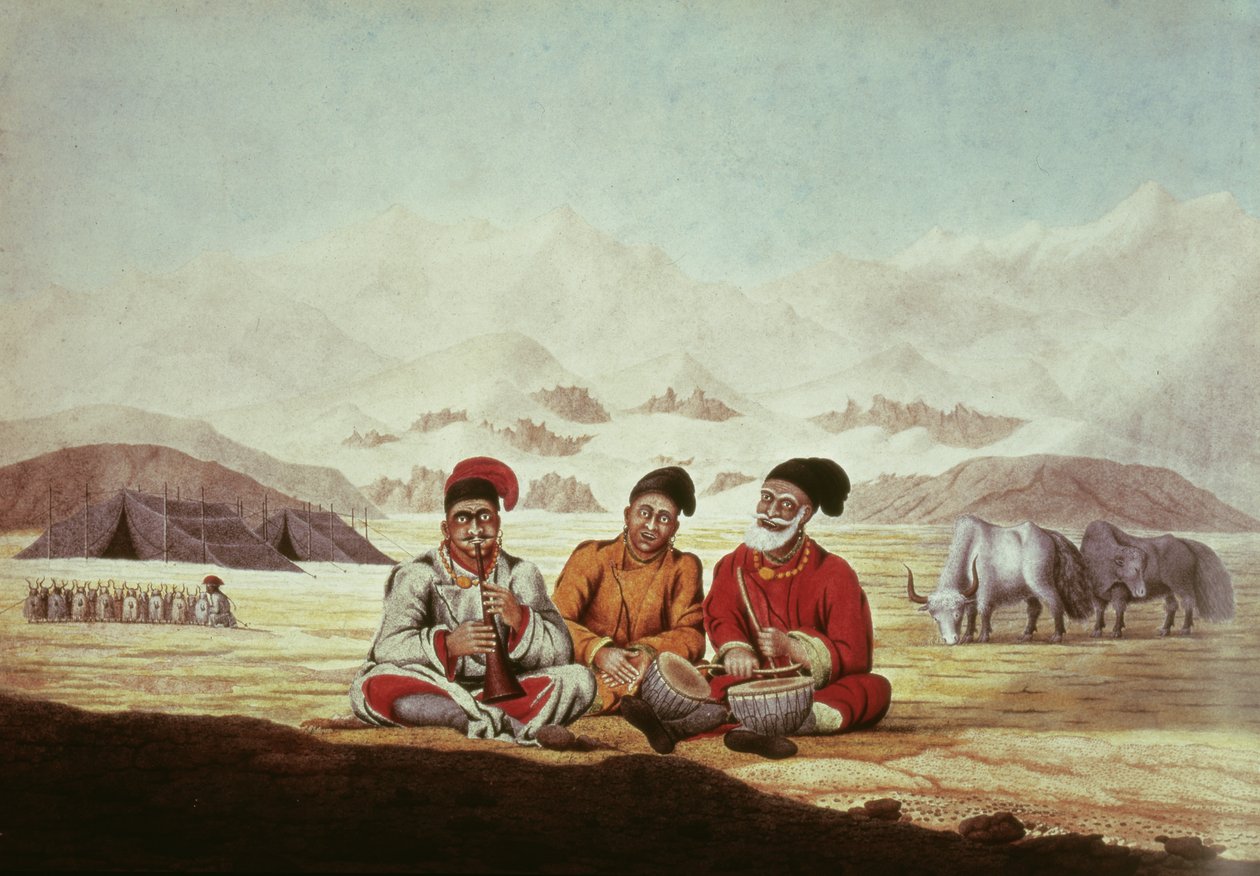 Three Musicians in Tibet by Hyder Jung Hearsey