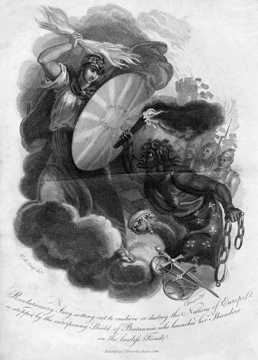 Revolutionary Fury Setting Out to Enslave or Destroy the Nations of Europe, 1816 by I. Brown
