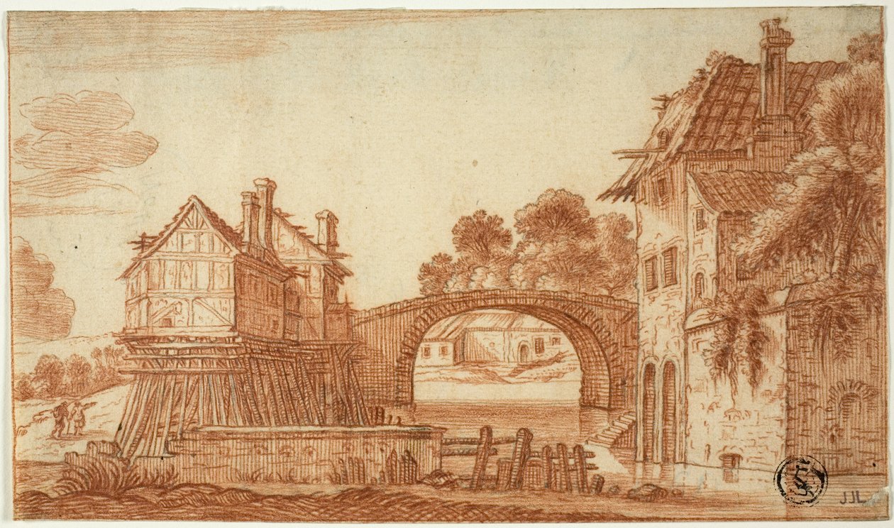 Old Houses on Canal by I Jan van de Velde
