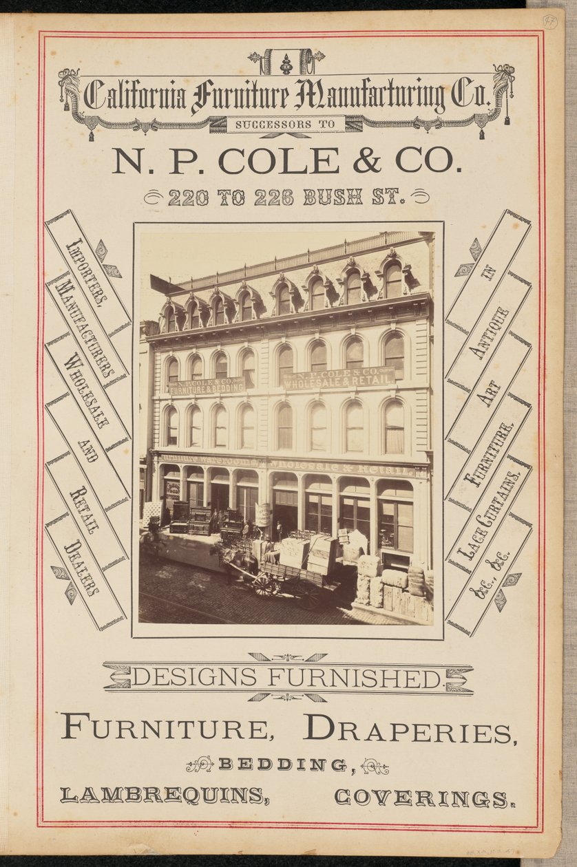 California Furniture Manufacturing Company, San Francisco by I. W. Taber