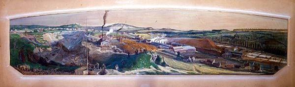 Industrial landscape in the Blanzy coal field, Saone-et-Loire by Ignace Francois Bonhomme
