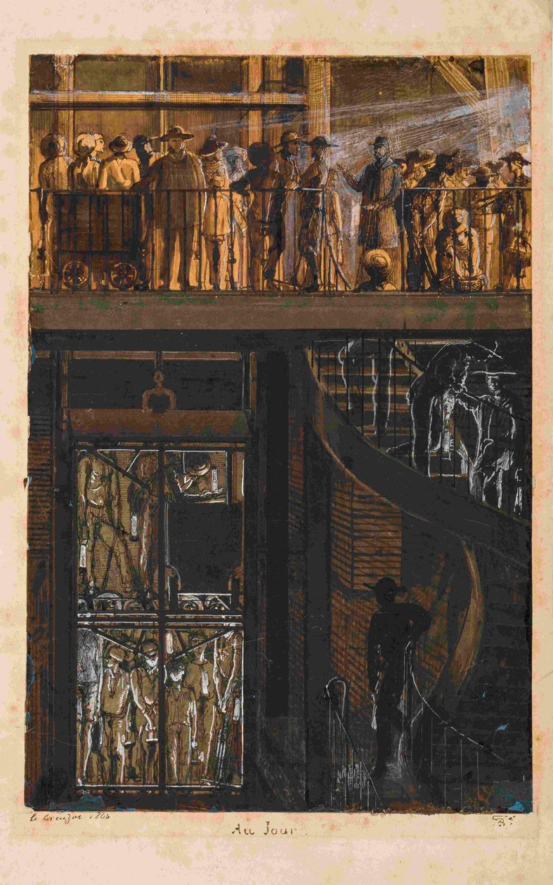 At Day. Le Creusot by Ignace Francois Bonhomme