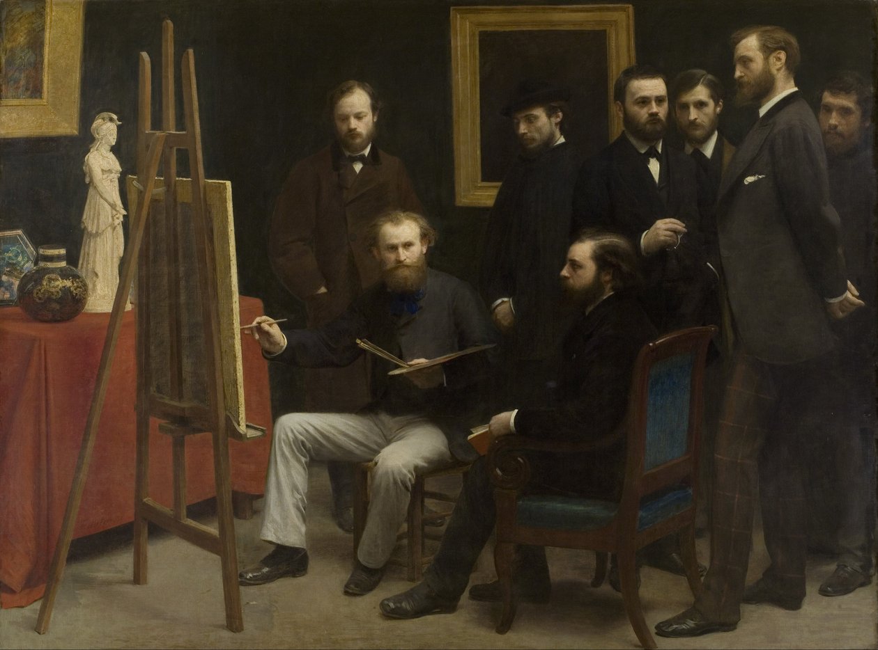 A Studio at Les Batignolles by Ignace Henri Jean Fantin Latour