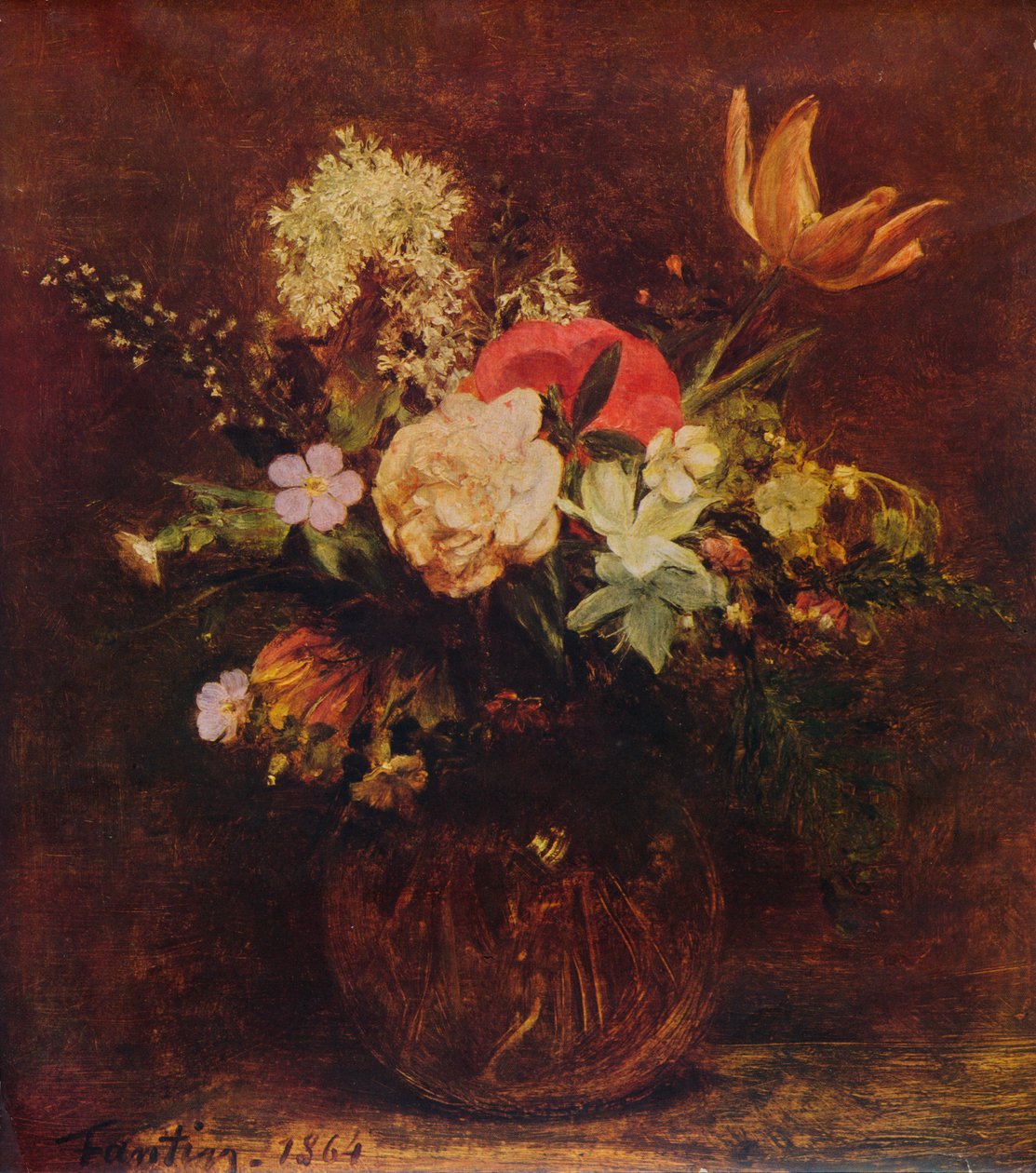 Bowl of Flowers, 1864, 1935 by Ignace Henri Jean Fantin Latour