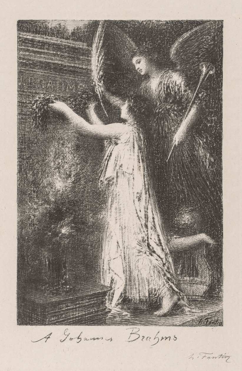 To Johannes Brahms by Ignace Henri Jean Fantin Latour