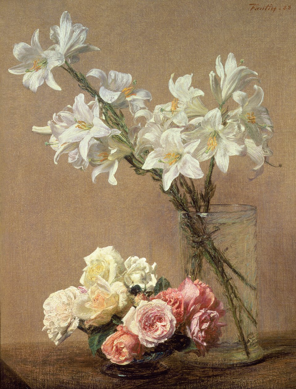 Lilies in a Vase, 1888 by Ignace Henri Jean Fantin Latour