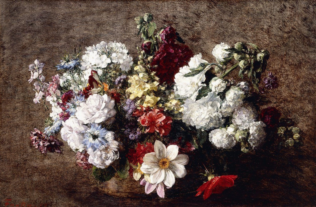 Mixed Bouquet by Ignace Henri Jean Fantin Latour
